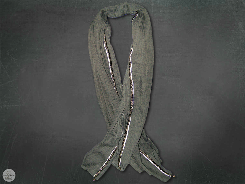Sophie L / Foulard brodé / Kakula Anthracite